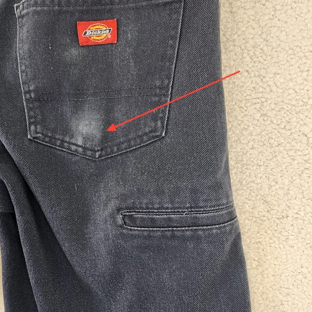 Dickies Men Regular Fit Dark‎ Wash Work Pants Size 32x32 Utility Pockets